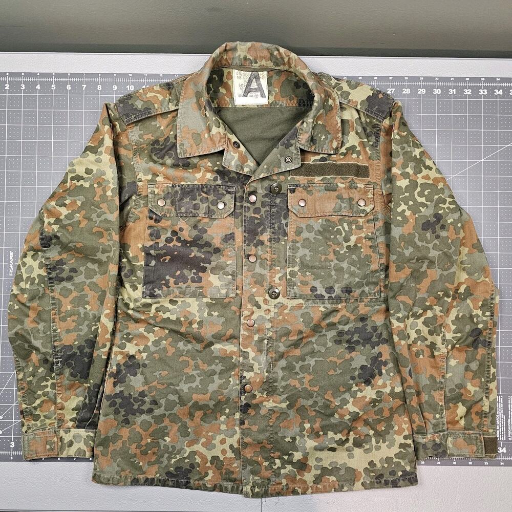 Vintage German Army Flectarn Shirt Jacket Small Kohler GMBH Military Bundeshewr